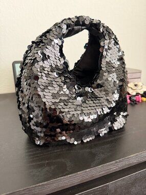 Stylish and Chic Dolce Vita Black Sequin Purse